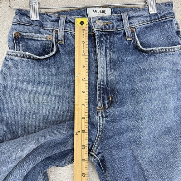 AGOLDE Harper Crop Jeans 25 High Rise Straight Leg Denim $198 - Picture 7 of 13